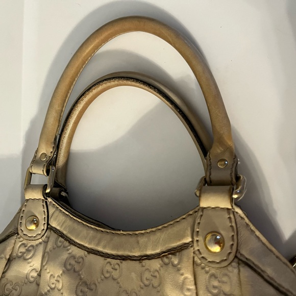 GUCCI Cream Leather Sukey Guccisima Tote Handbag 100% authentic guaranteed - Picture 10 of 17